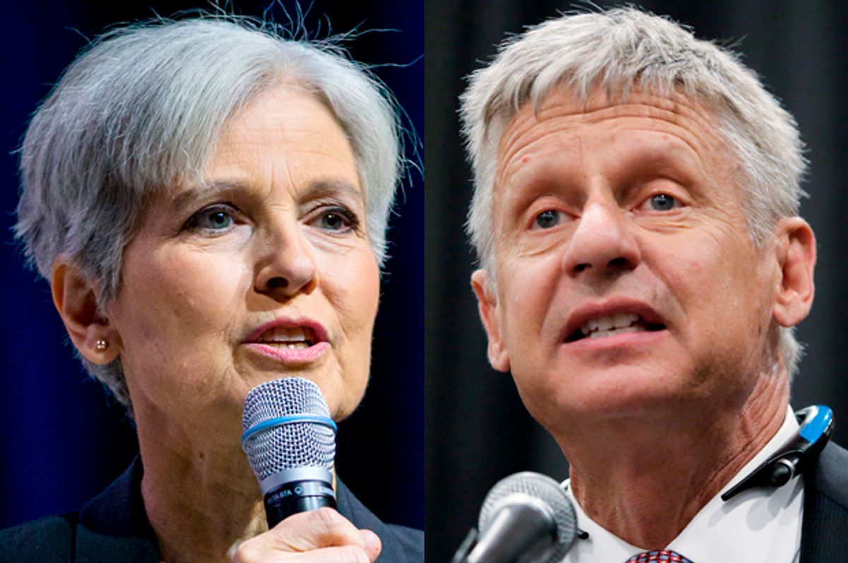 Jill Stein, Gary Johnson   (AP/Erik Kabik/Reuters/Lucas Jackson)