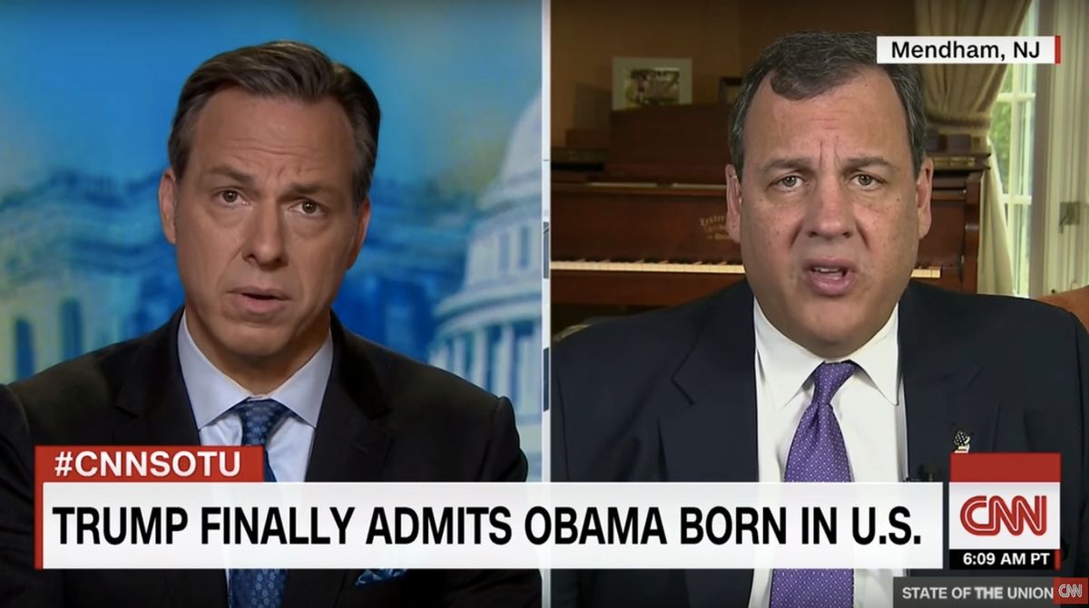 Chris Christie on Trump's birtherism: 