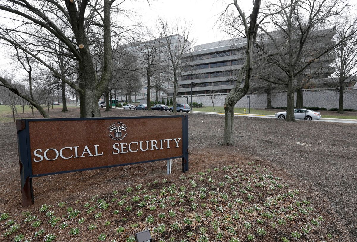 FILE - In this Jan. 11, 2013, file photo, the Social Security Administration's main campus is seen in Woodlawn, Md. More than 60 million retirees, disabled workers, spouses and children rely on monthly Social Security benefits. That’s nearly one in five Americans. The trustees who oversee Social Security say the program has enough money to pay full benefits until 2034. But at that point, Social Security will collect only enough taxes to pay 79 percent of benefits. Unless Congress acts, millions of people on fixed incomes would get an automatic 21 percent cut in benefits. (AP Photo/Patrick Semansky, File) (AP)