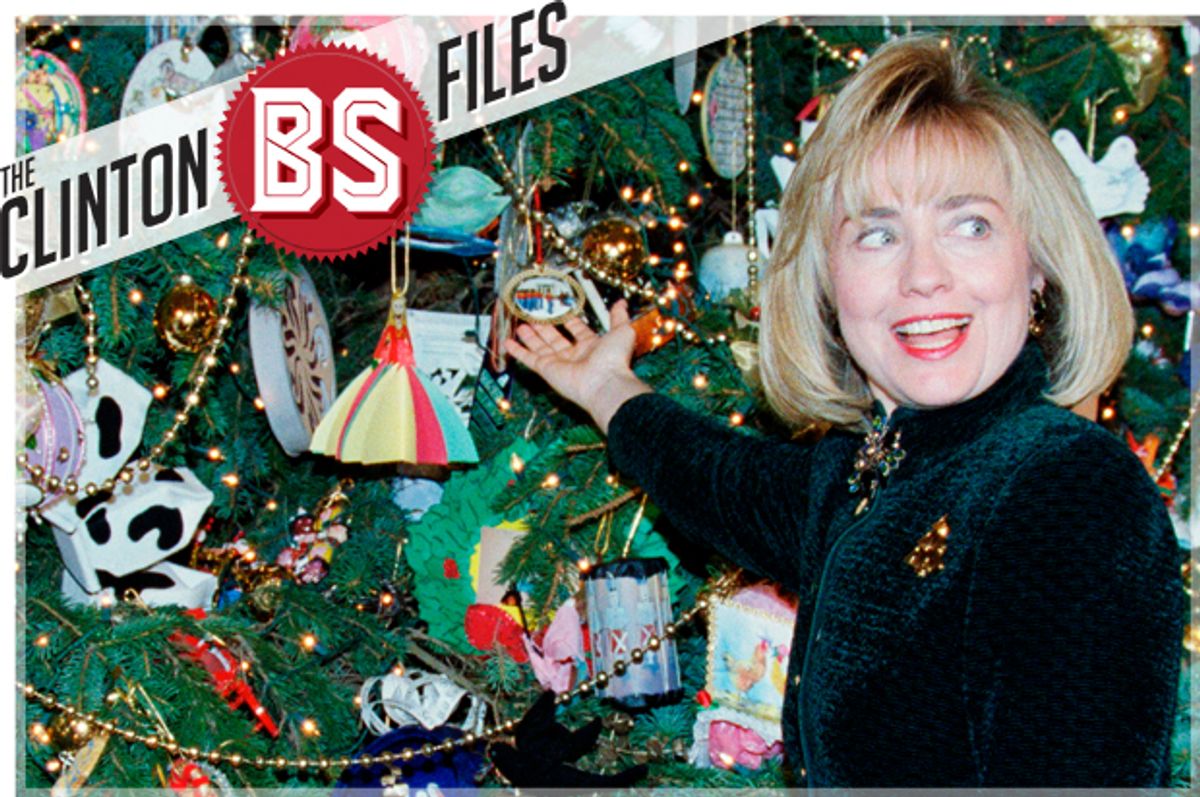 The Clinton Bs Files Hillary Didn T Decorate The White House Christmas Tree With Condoms And Syringes Salon Com