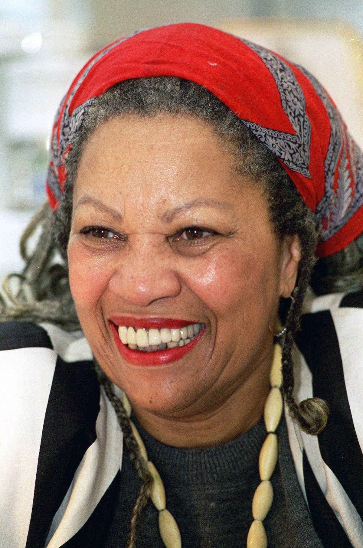 FILE - In this Jan. 27, 1993 file photo, American author Toni Morrison is shown at Princeton University in Princeton, New Jersey. Her novels, such as 1987's "Beloved," have shone a light on the racial prejudices that have afflicted her homeland. (AP Photo/Charles Rex Arbogast, File) (AP)