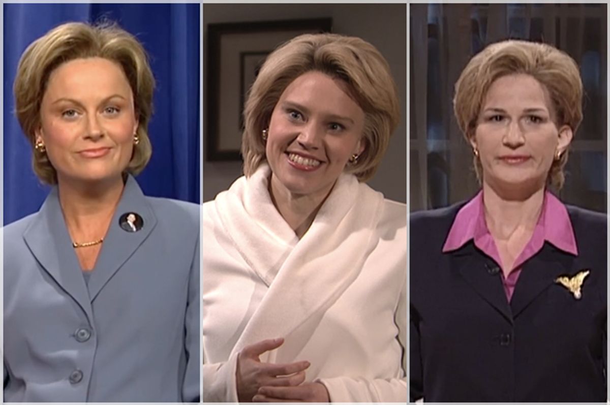 SNL Hillary Clinton impersonators, Amy Poehler, Kate McKinnon and Ana Gasteyer   (NBC)