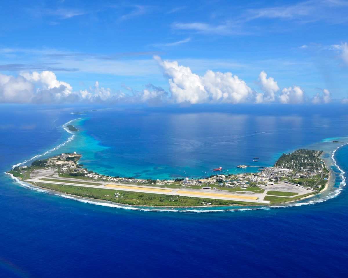 An aerial view of Kwajalein Atoll. (AP)