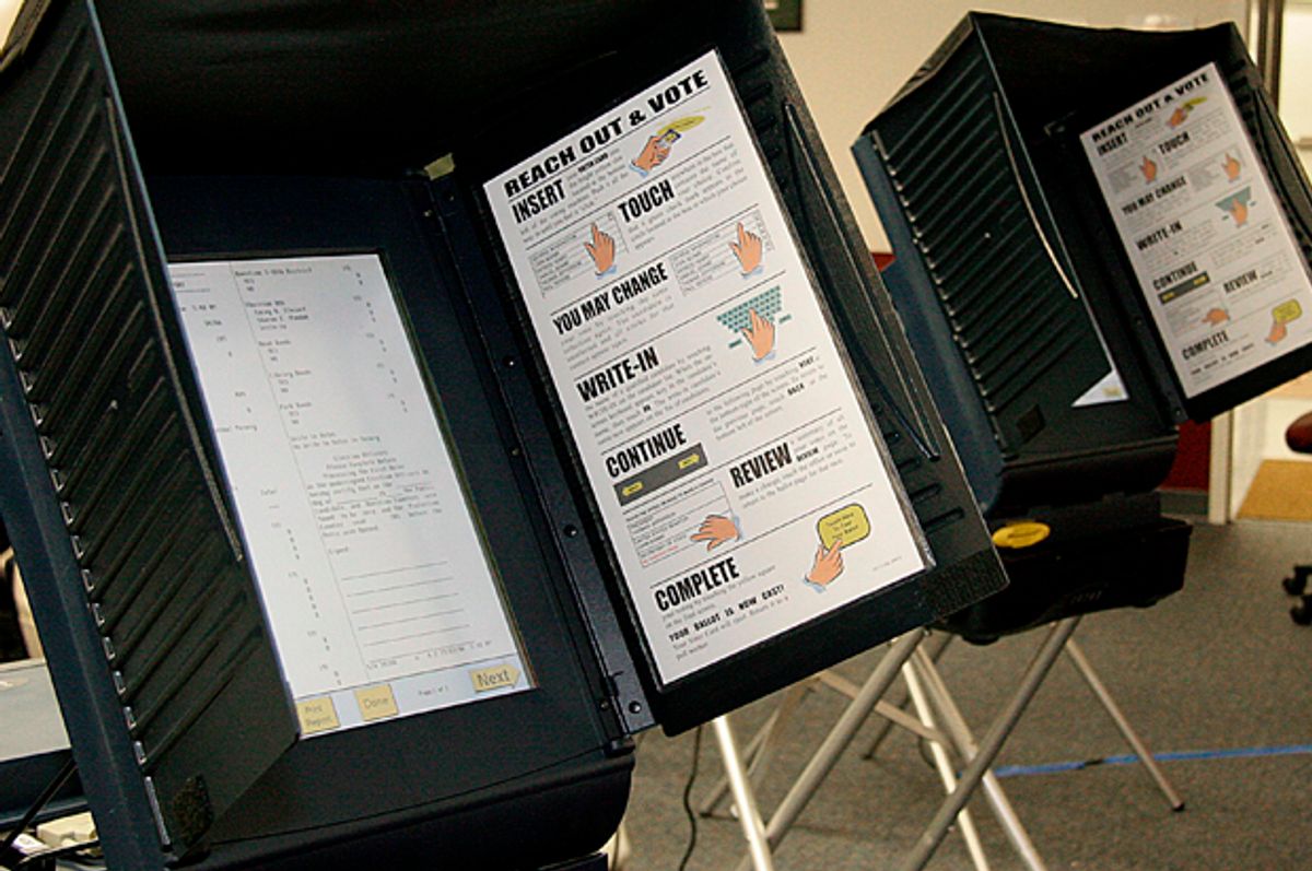 Electronic voting machines   (Getty/Karen Bleier)