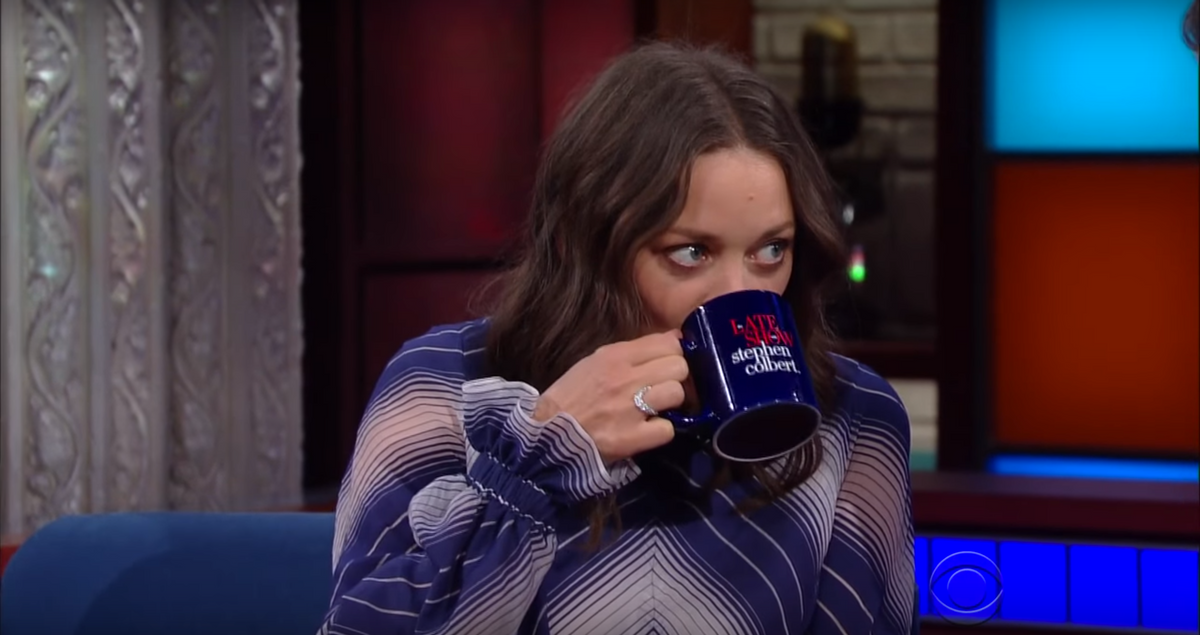 Watch Marion Cotillard Reluctantly Describes For Stephen Colbert Her 