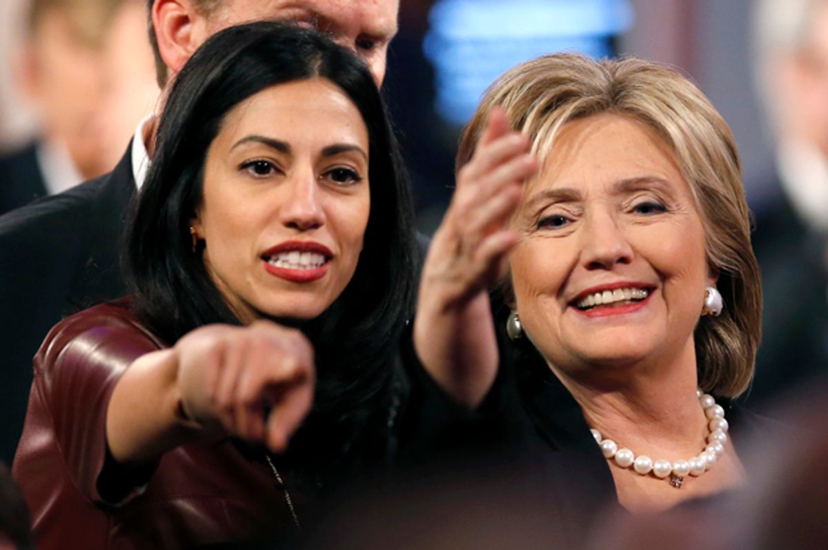 Huma Abedin, Hillary Clinton   (Reuters/Jim Young)