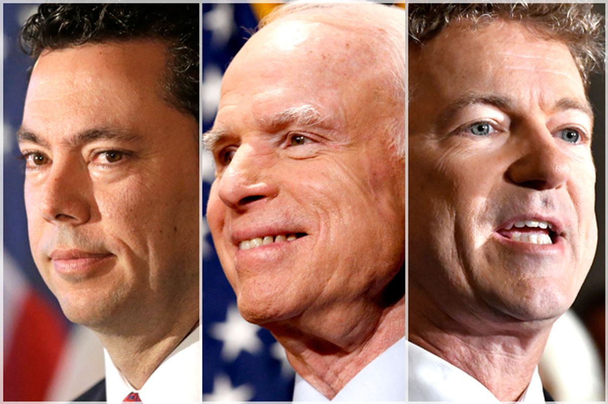 Jason Chaffetz; John McCain; Rand Paul (AP/Rick Bowmer/Ross D. Franklin/Timothy D. Easley)