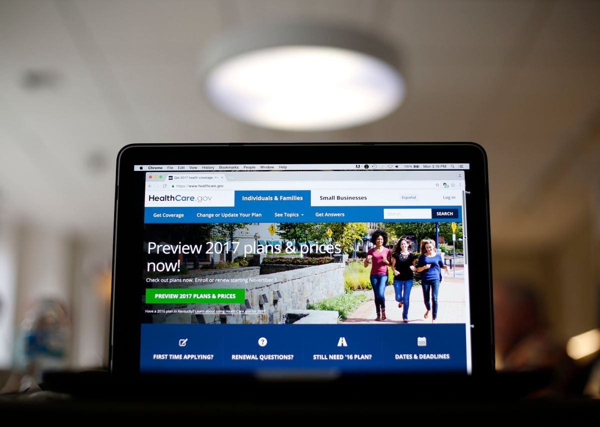 FILE - This Oct. 24, 2016, file photo, shows the HealthCare.gov 2017 website home page on a laptop in Washington. Health insurance costs will be on the rise again in 2017, just like they have been for several years now. Experts say we should get used to these annual rises, unless we’re ready to accept significant changes in how we consume health care. (AP Photo/Pablo Martinez Monsivais, File) (AP)