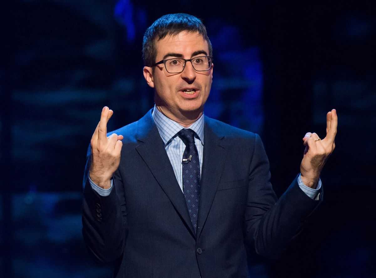FILE - In this Feb. 28, 2015 file photo, John Oliver speaks at Comedy Central's "Night of Too Many Stars: America Comes Together for Autism Programs" in New York. Oliver used nearly the entire season finale of his HBO show on Nov. 13, 2016, to criticize President-elect Donald Trump. (Photo by Charles Sykes/Invision/AP, File) (AP)