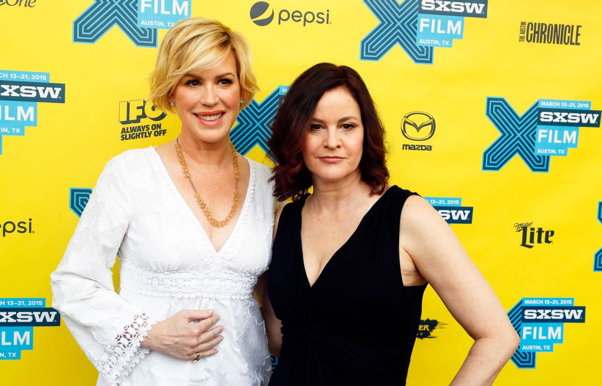 FILE - In this March 16, 2015 file photo, Molly Ringwald, left, and Ally Sheedy walk the red carpet for "The Breakfast Club" 30th Anniversary Restoration World Premiere during the South by Southwest Film Festival in Austin, Texas.  (Jack Plunkett/invision/ap)