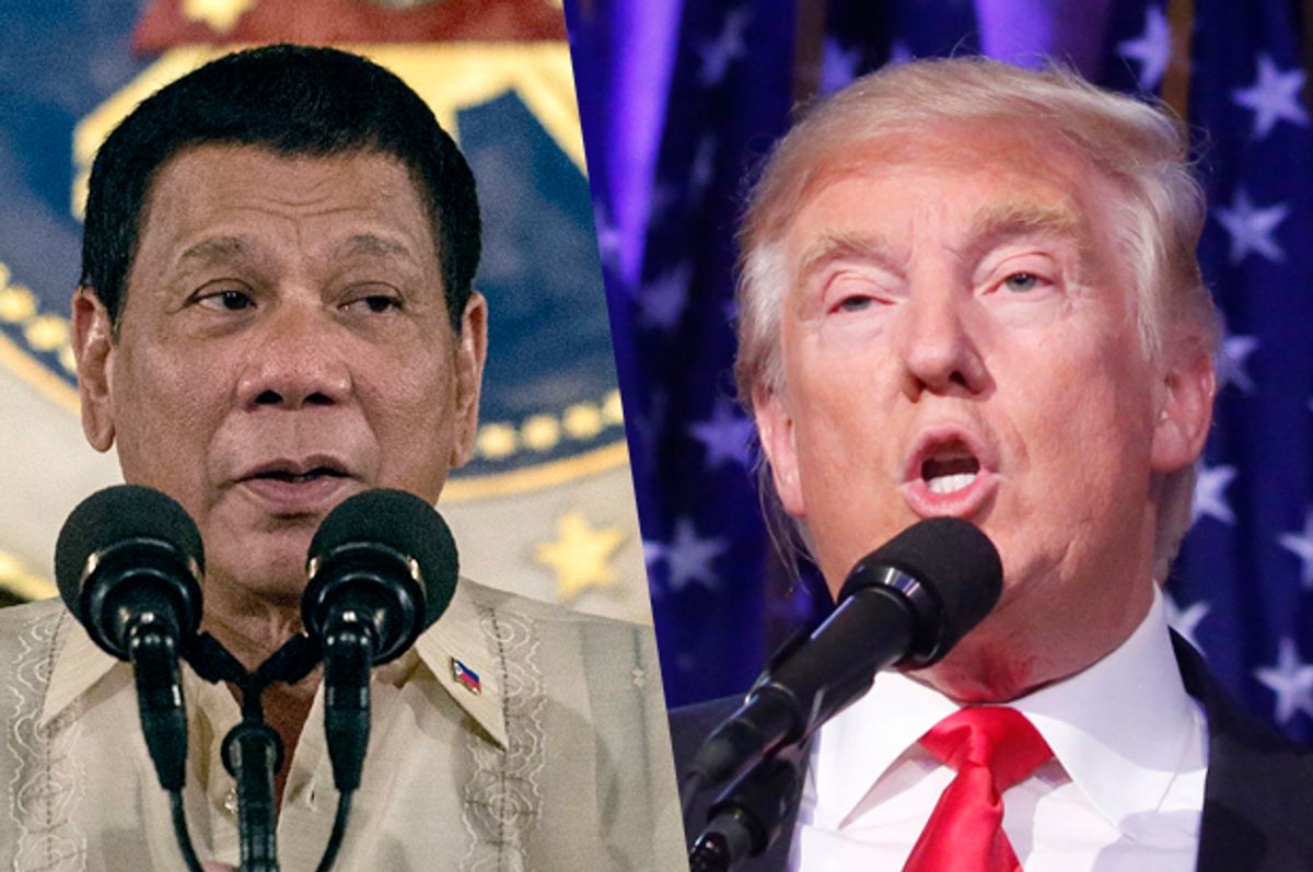 Rodrigo Duterte; Donald Trump (Getty/Noel Celis/Reuters/Carlo Allegri)