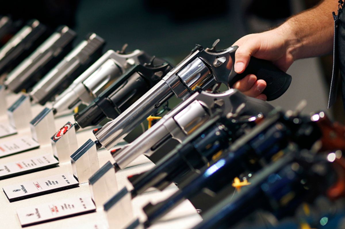 Smith & Wesson handguns.   (AP/John Locher)
