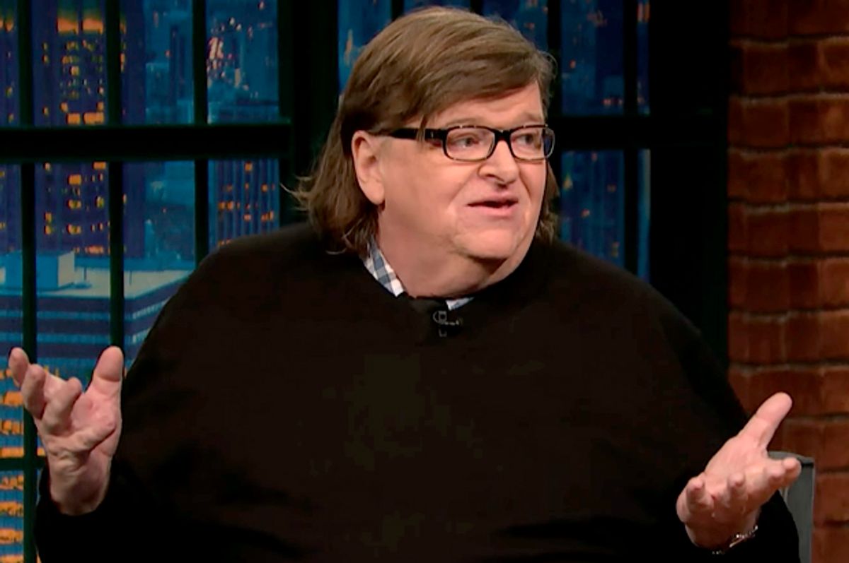 Michael Moore on "Late Night with Seth Meyers"   (NBC)