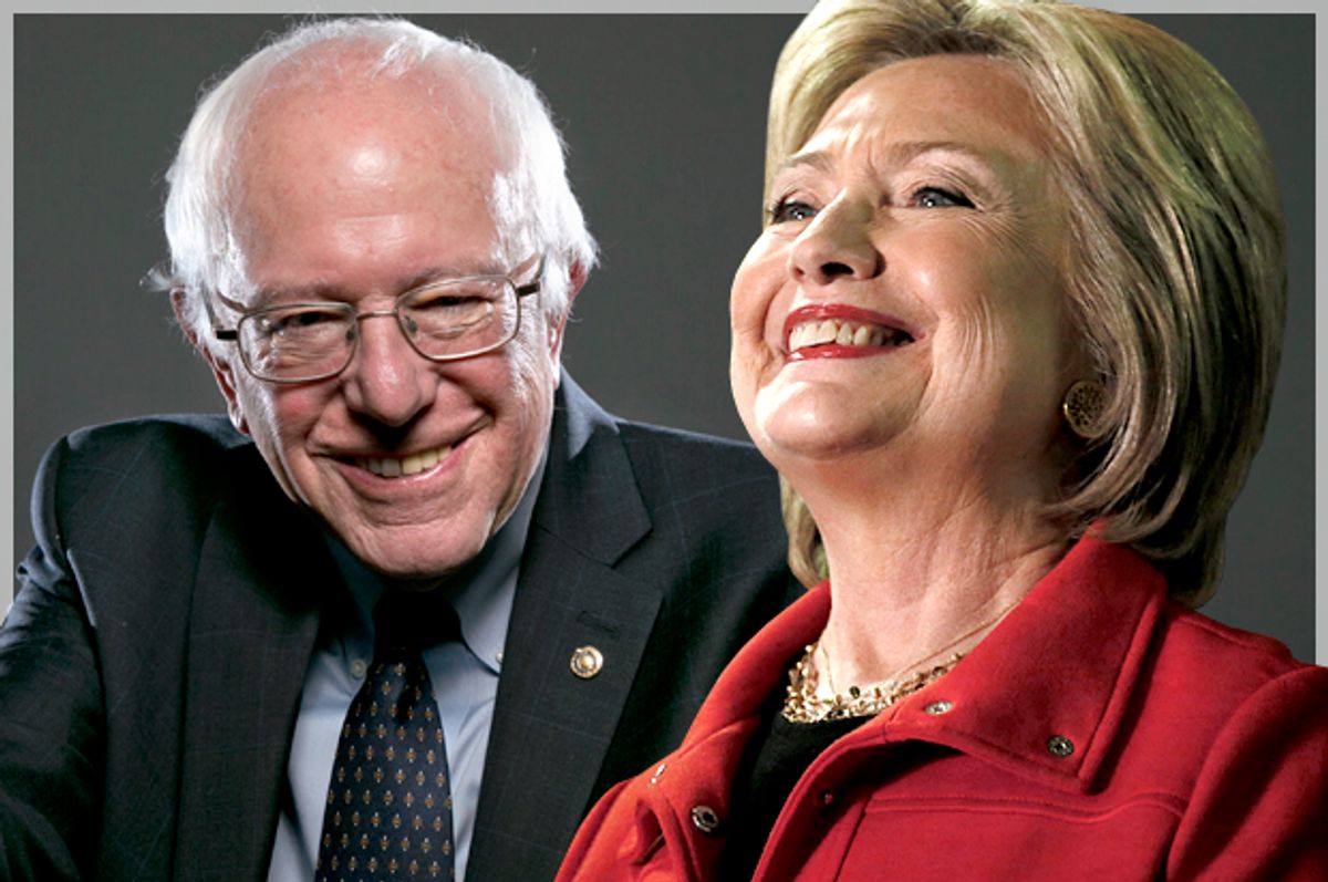 Bernie Sanders; Hillary Clinton   (AP/Jacquelyn Martin/Reuters/Jim Bourg/Photo montage by Salon)