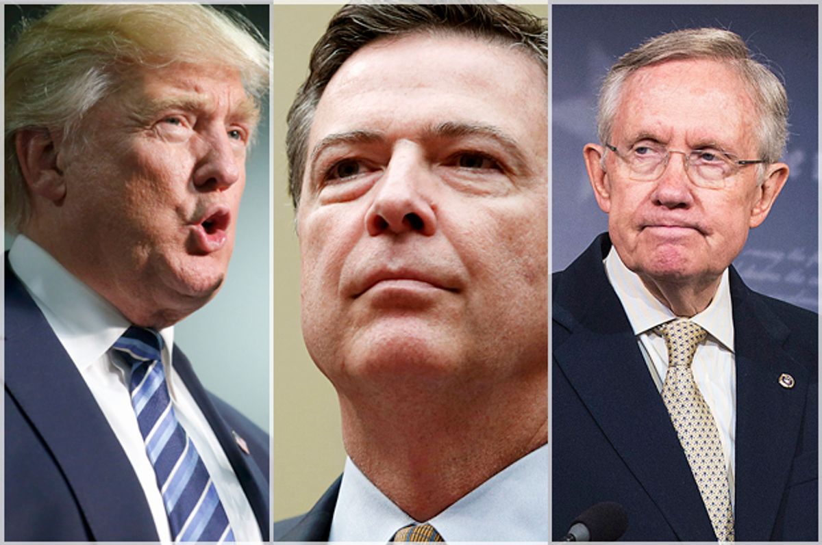 Donald Trump; James Comey; Harry Reid   (Getty/Brian Blanco/Reuters/Gary Cameron/Joshua Roberts)