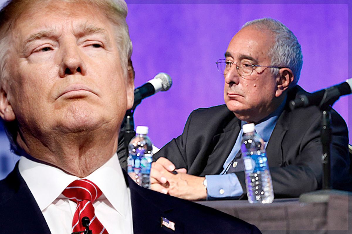 Donald Trump; Ben Stein   (AP/Rick Wilking/Getty/Imeh Akpanudosen/Photo montage by Salon)