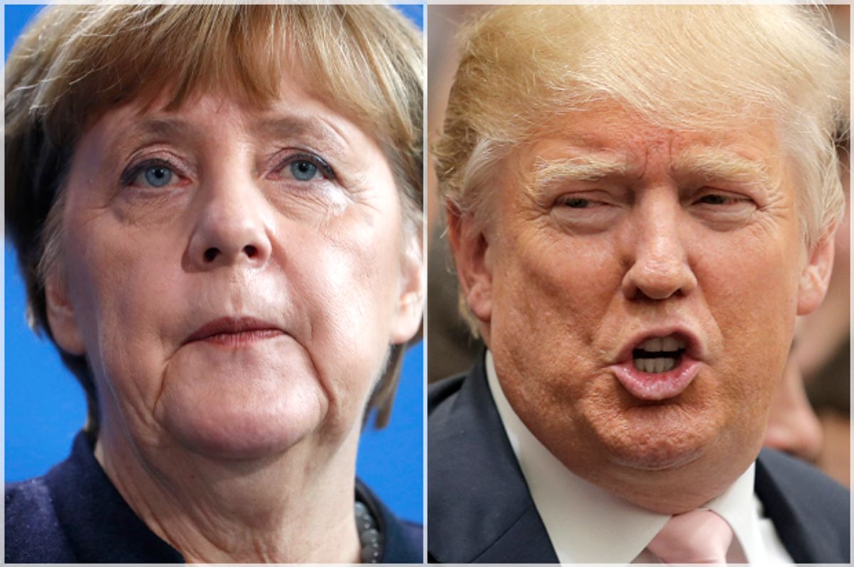 Angela Merkel; Donald Trump   (Getty/Odd Andersen/Reuters/Chris Keane)