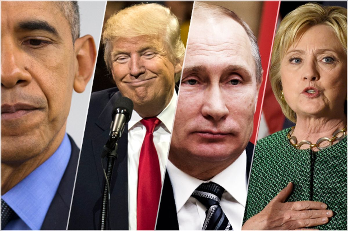 Barack Obama; Donald Trump; Vladimir Putin; Hillary Clinton (AP/Getty/Reuters/Evan Vucci/Ivan Sekretarev/Ty Wright/Rainier Ehrhardt)