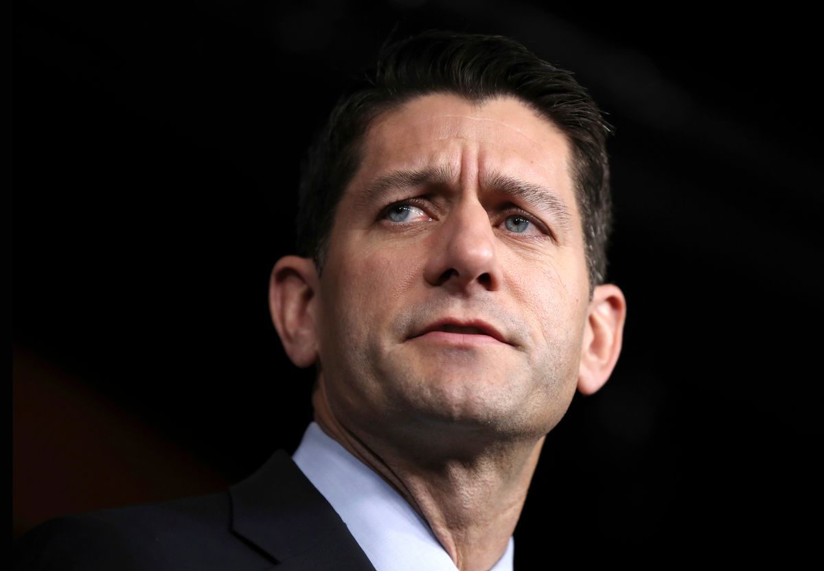In this Jan. 5, 2017, photo, House Speaker Paul Ryan of Wis. listens during a news conference on Capitol Hill in Washington. As President-elect Donald Trump questions U.S. spy agency conclusions about Russia interfering in the 2016 presidential election and praises Russian President Vladimir Putin and appears to side with WikiLeaks founder Julian Assange, Ryan and other Republicans have Trump’s back and are much less eager to defend the U.S. intelligence community. (AP Photo/Manuel Balce Ceneta, File) (AP)