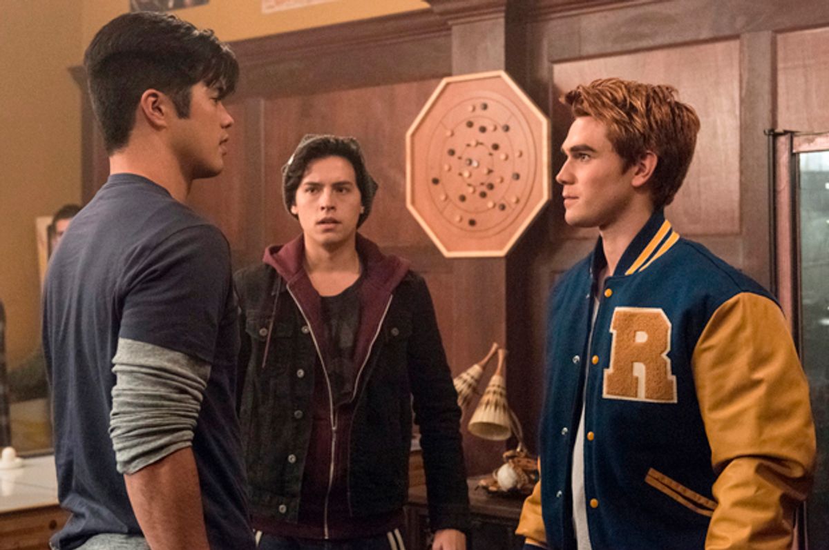 Ross Butler, Cole Sprouse and KJ Apa in "Riverdale"   (The CW/Dean Buscher)