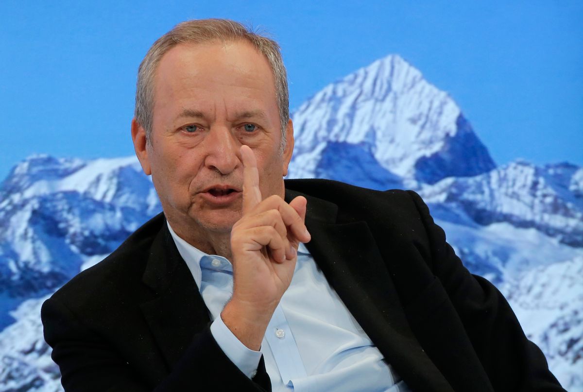 U.S. economist Larry Summers speaks during a panel on the second day of the annual meeting of the World Economic Forum in Davos, Switzerland, Wednesday, Jan. 18, 2017. (AP Photo/Michel Euler) (AP)