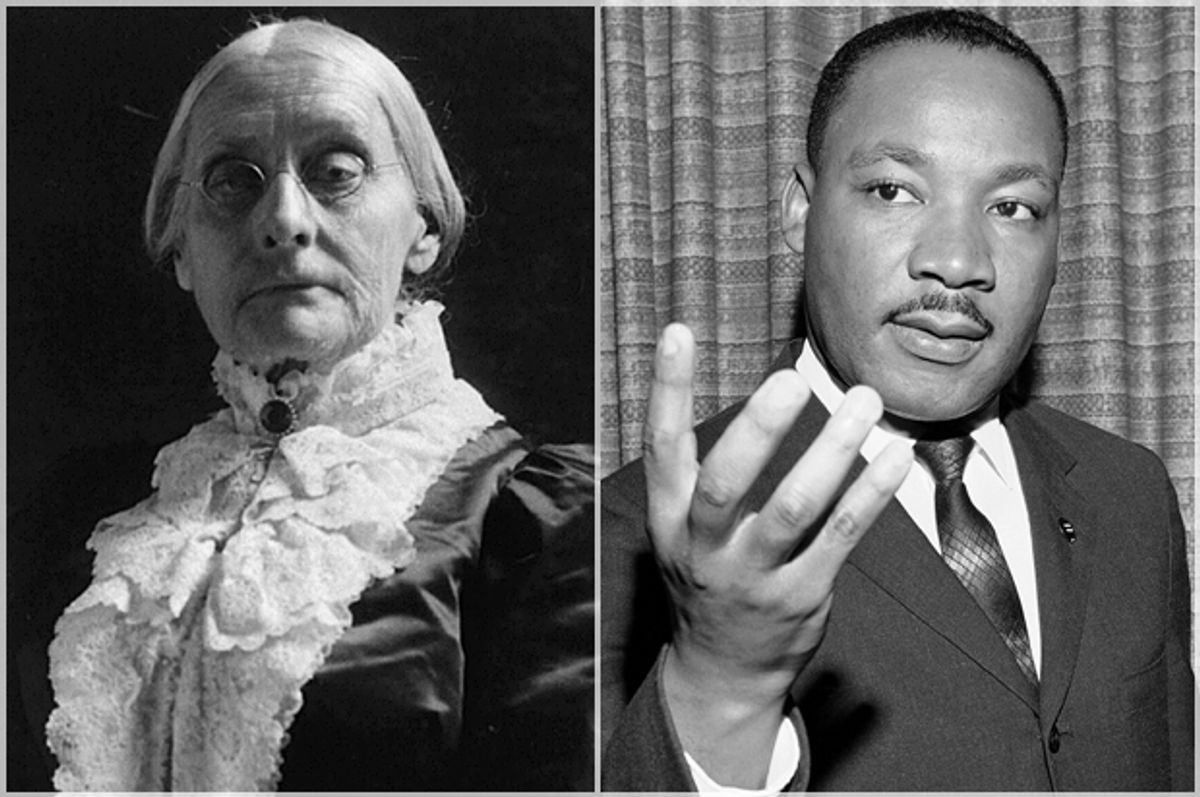 Susan B. Anthony; Dr. Martin Luther King Jr.   (Wikimedia/AP)