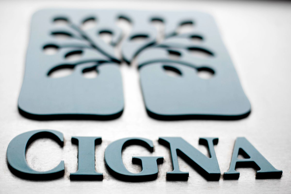 FILE - This Aug 4, 2011 file photo shows the Cigna logo at the headquarters of the health insurer Cigna Corp., in Philadelphia. (AP Photo/Matt Rourke, File) (Associated Press)