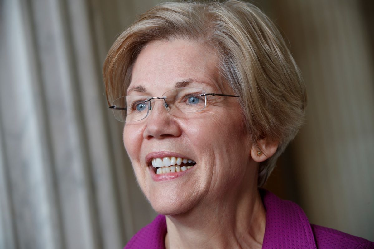 Sen. Elizabeth Warren, D-Mass. is seen on Capitol Hill in Washington, Wednesday, Feb. 8, 2017. (AP Photo/J. Scott Applewhite)