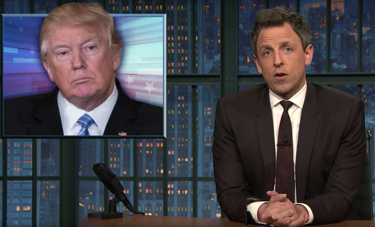 WATCH: Seth Meyers Tackles Media's "salivation" Of A "more Presidential ...