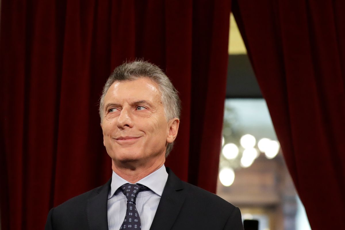 Argentina's President Mauricio Macri arrives to open the 2017 session of Congress and give the annual State of the Nation address in Buenos Aires, Argentina, Wednesday, March 1, 2017. (AP Photo/Victor R. Caivano) (AP)