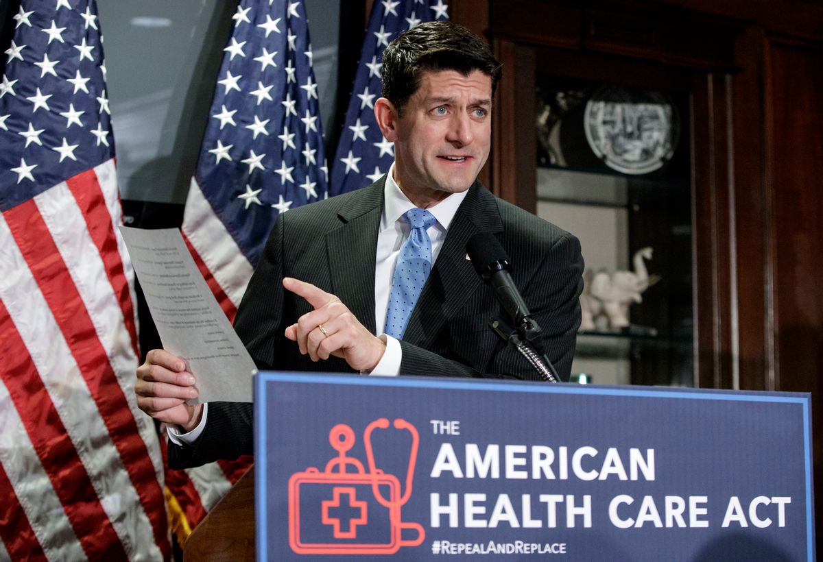 House Speaker Paul Ryan discusses health care reform (AP Photo/J. Scott Applewhite)