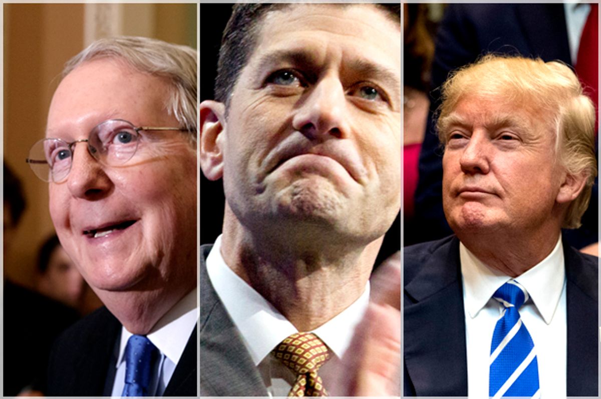 Mitch McConnell; Paul Ryan; Donald Trump   (AP/J. Scott Applewhite/Jose Luis Magana/Andrew Harnik)