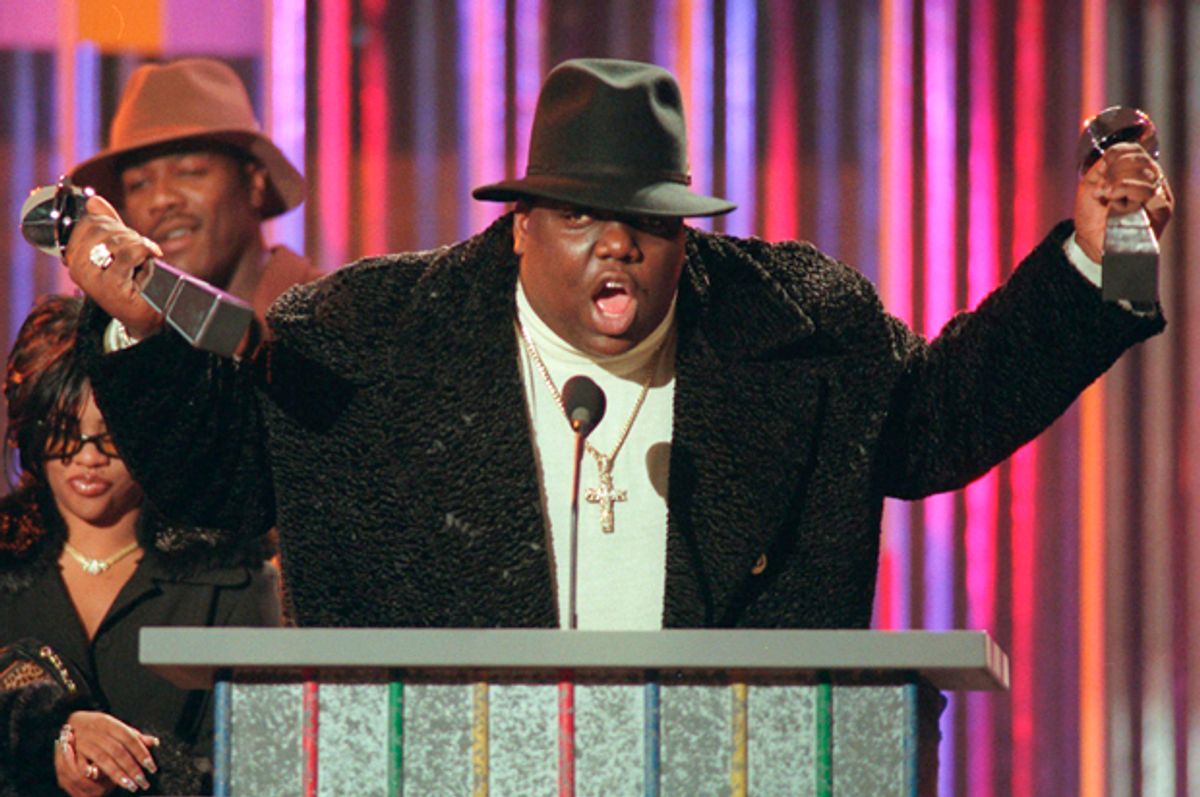 The Notorious B.I.G., at the annual Billboard Music Awards in New York, Dec. 6, 1995.   (AP/Mark Lennihan)