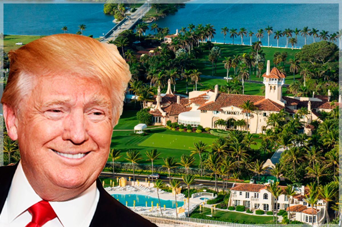 Donald Trump; Mar-A-Lago (Getty/Gary Gershoff/Shutterstock)