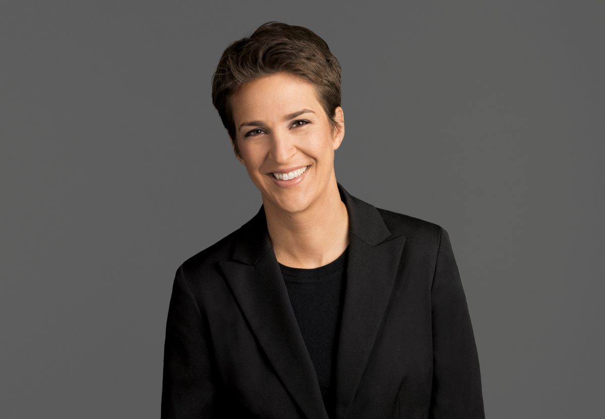 This image released by NBC shows Rachel Maddow, host of "The Rachel Maddow Show," on MSNBC.  (MSNBC via AP) (AP)