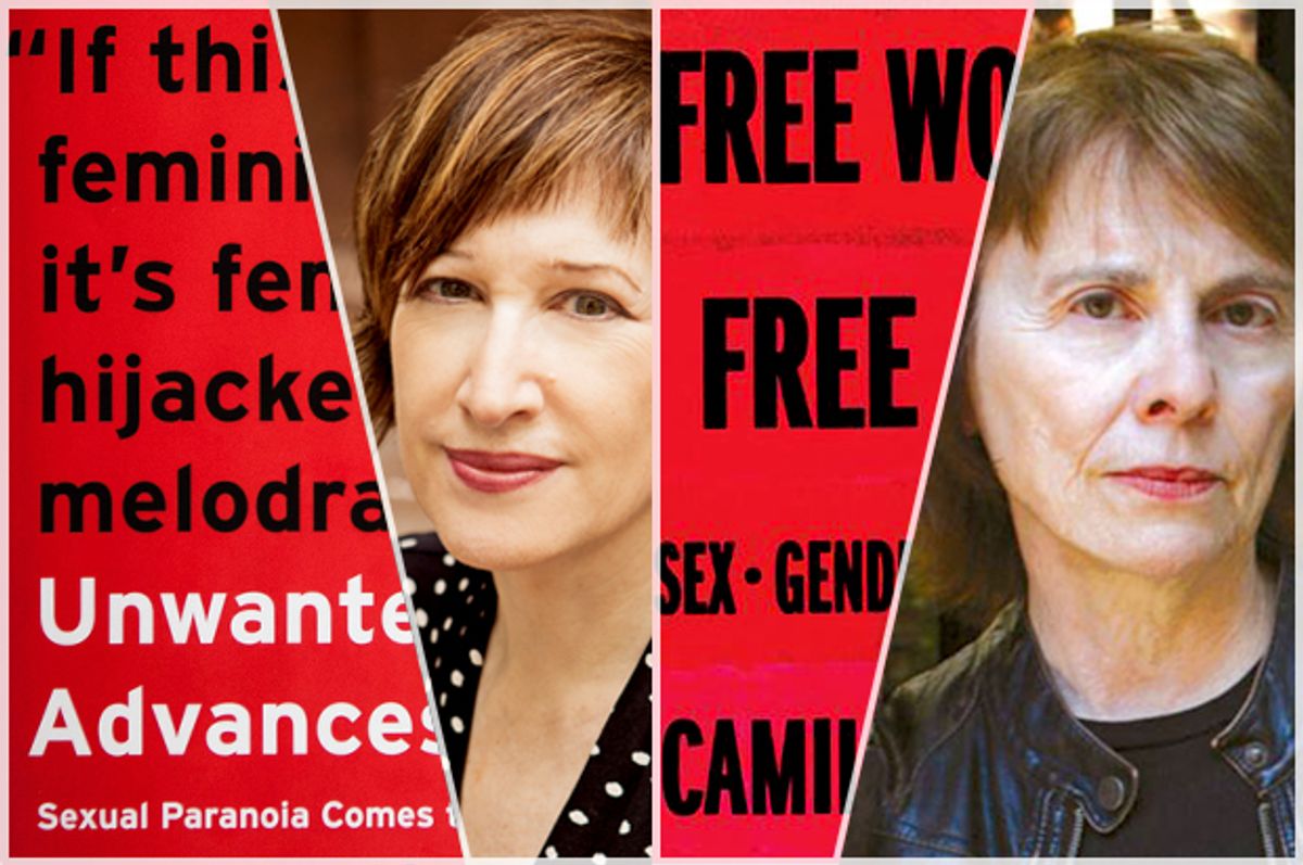 "Unwanted Advances" by Laura Kipnis;  "Free Women, Free Men" by Camille Paglia   (Harper Collins; Pieter M. van Hattem; Penguin; Michael Lionstar)
