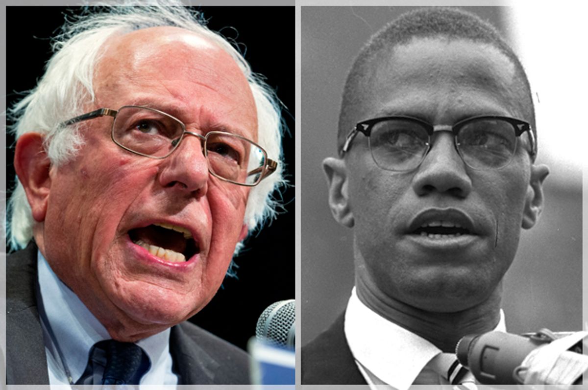 Bernie Sanders; Malcolm X   (AP/Craig Ruttle)