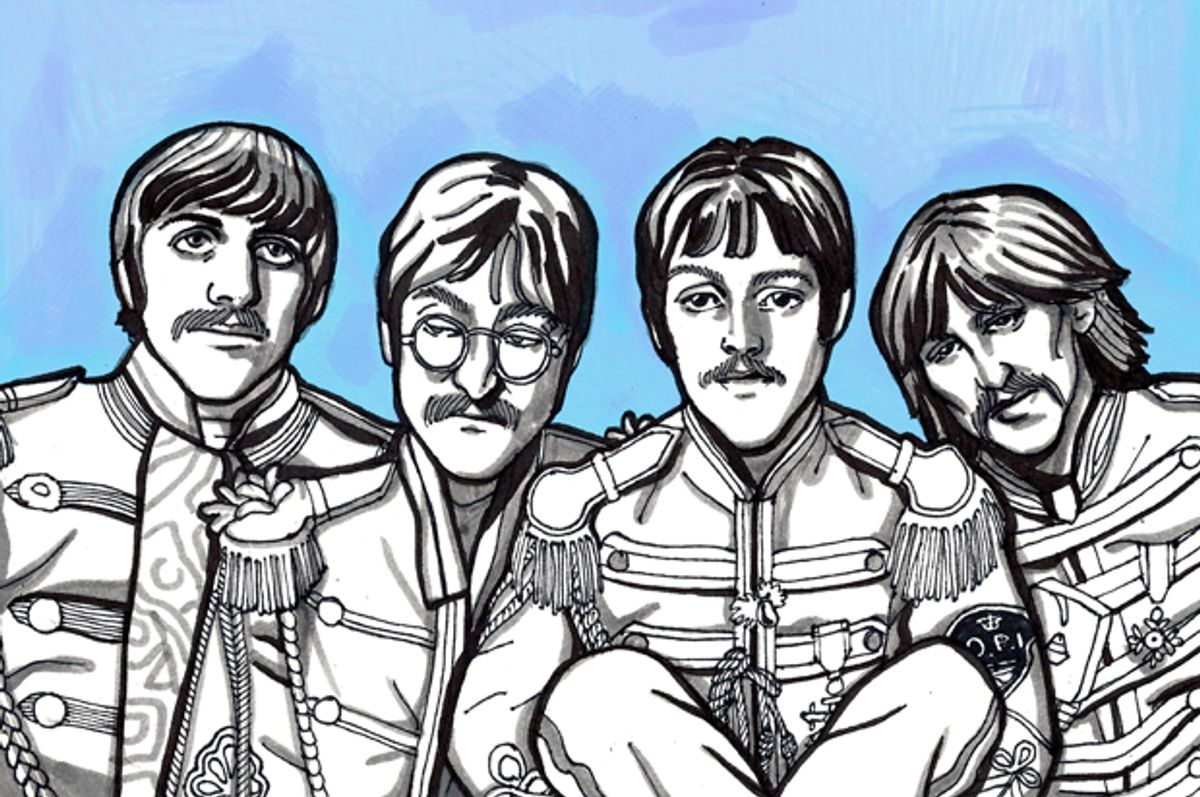 the beatles coloring page