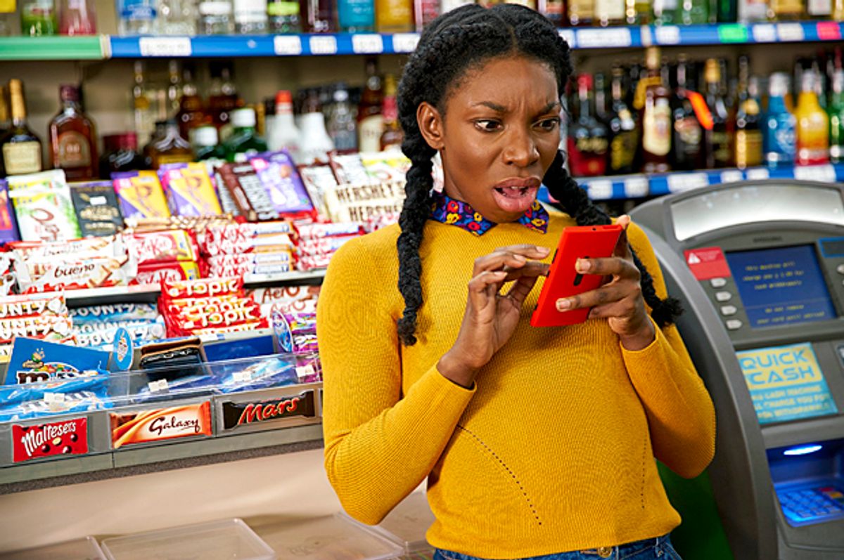 Michaela Coel as Tracey in "Chewing Gum" (Netflix/Mark Johnson)