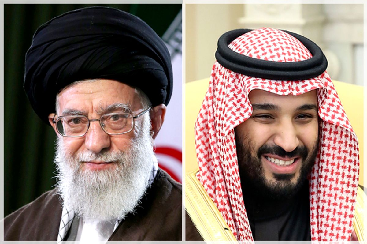 Ayatollah Ali Khamenei; Mohammed bin Salman   (AP/Office of the Iranian Supreme Leader/Getty/Mark Wilson)