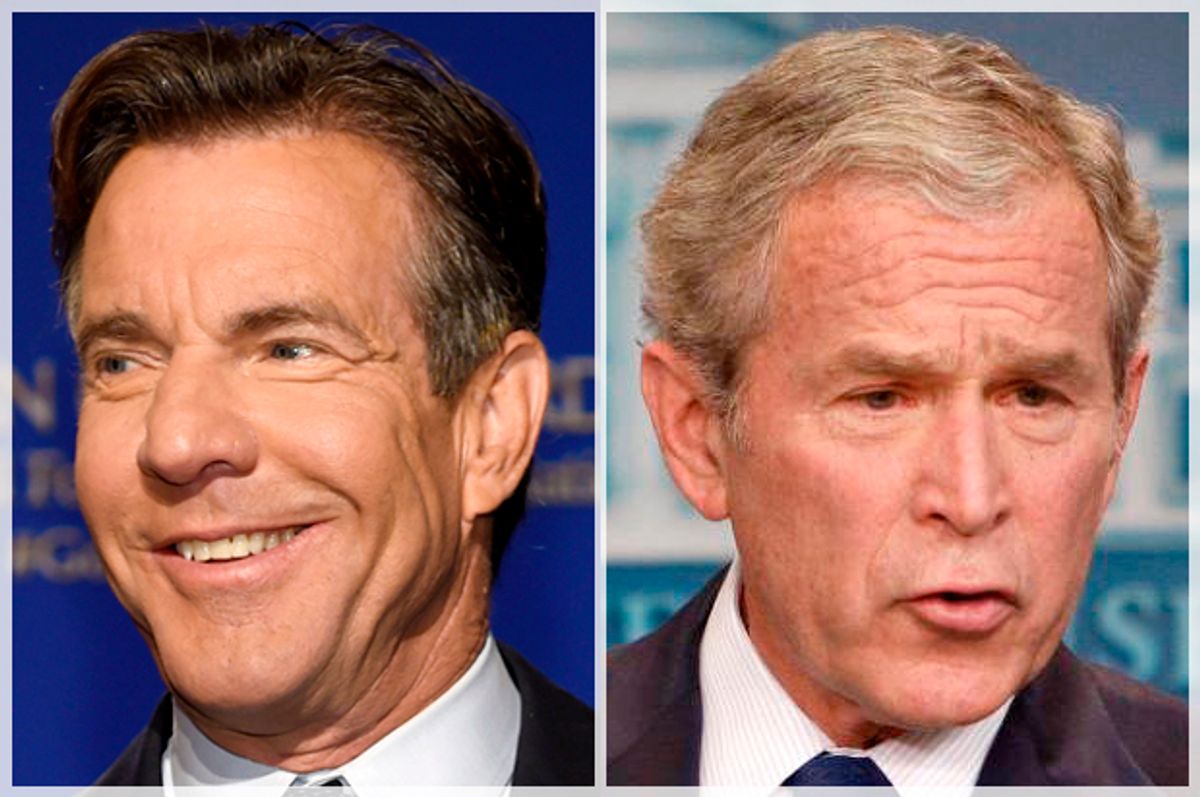 Dennis Quaid; George W. Bush   (AP/Chris Pizzello/Ron Edmonds)