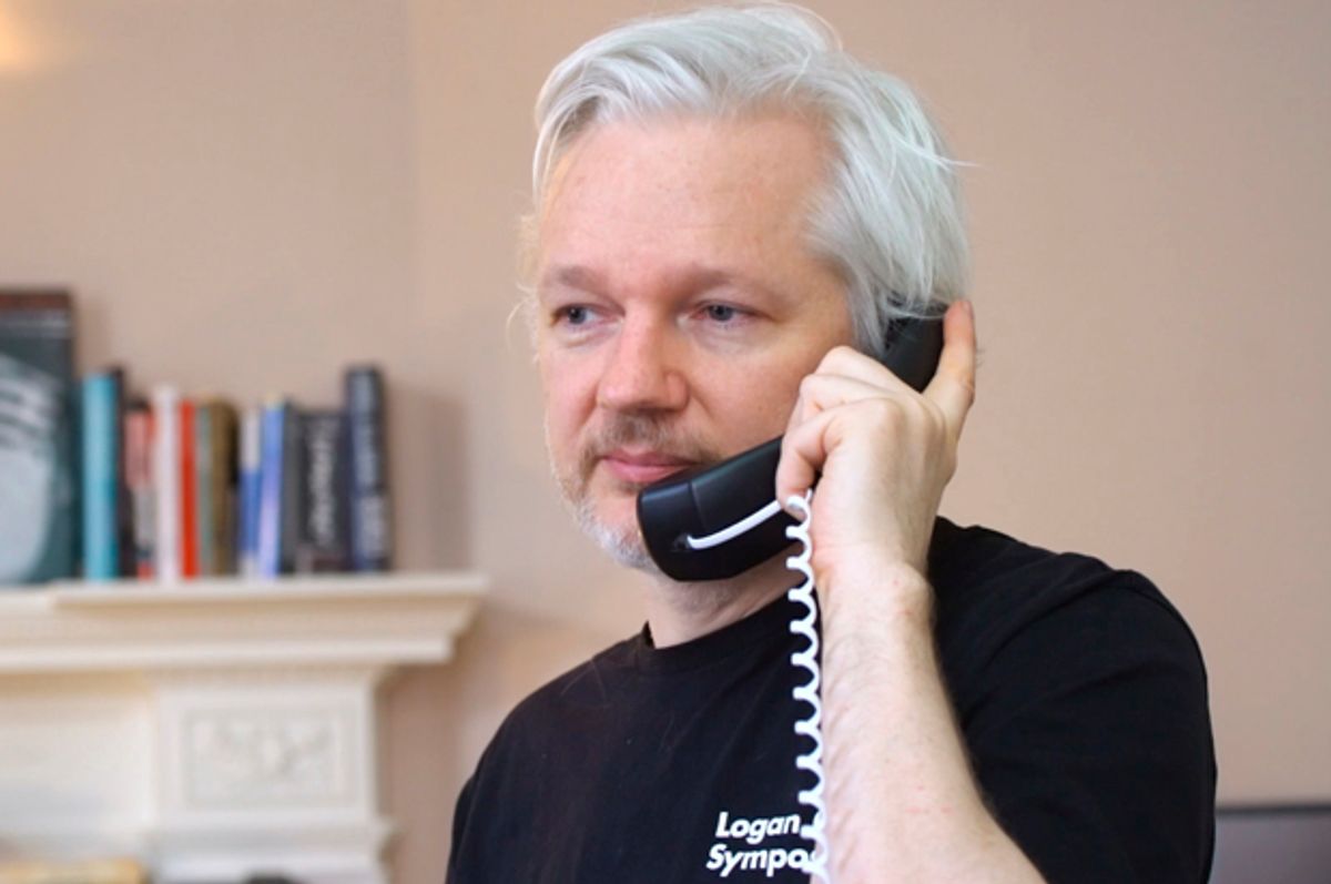 Julian Assange in "Risk"    (Showtime)