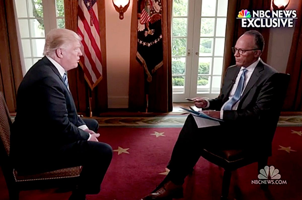 Donald Trump; Lester Holt   (NBC)
