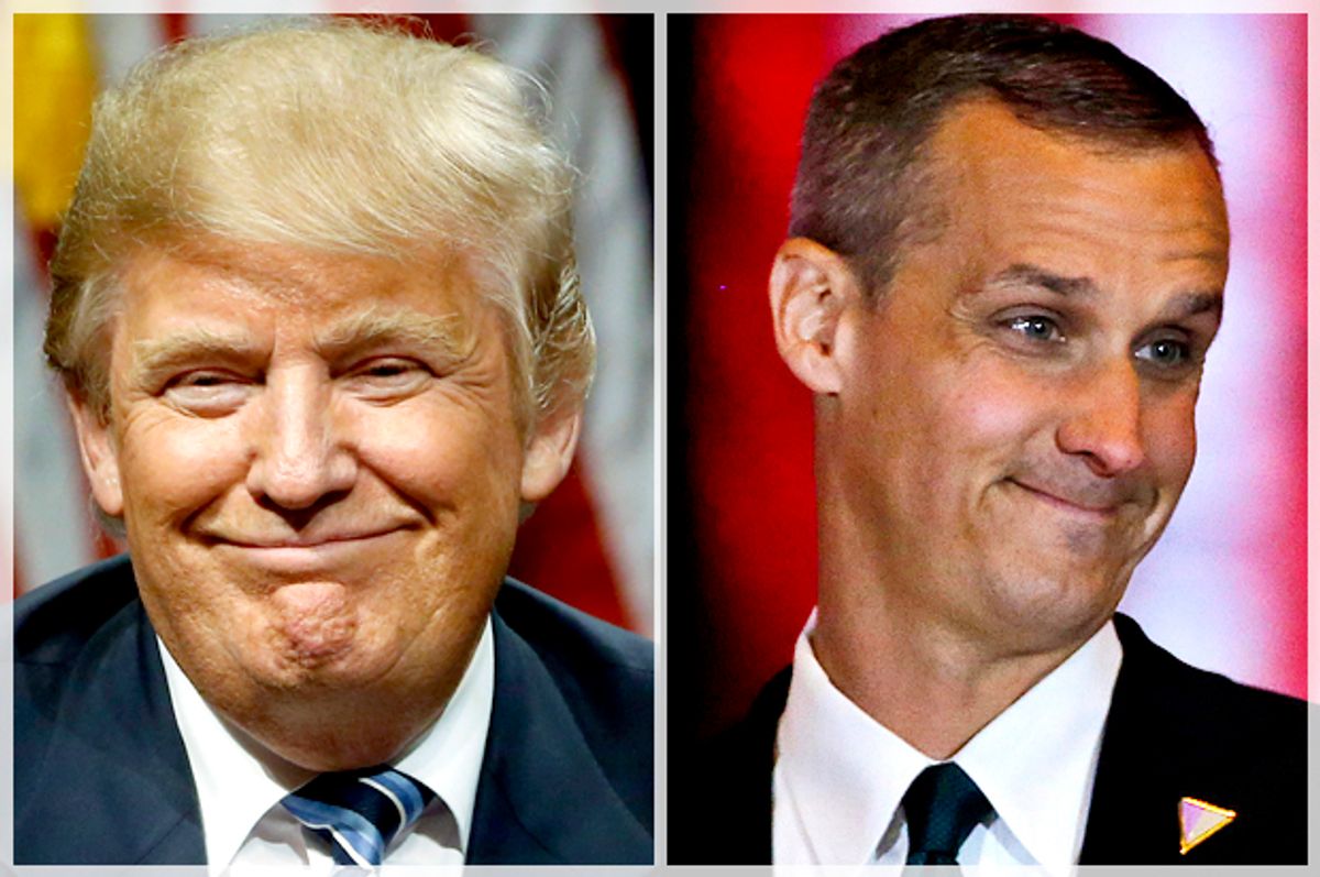 Donald Trump; Corey Lewandowski   (AP/Matt Rourke/Reuters/Lucas Jackson)