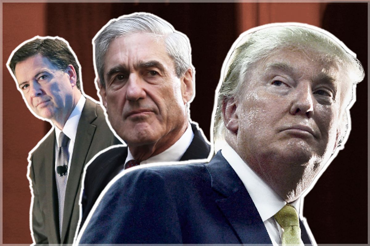 James Comey; Robert Mueller; Donald Trump (Getty Images/Chip Somodevilla/Staff/Alex Wong / Staff/Darren McCollester /Stringer)