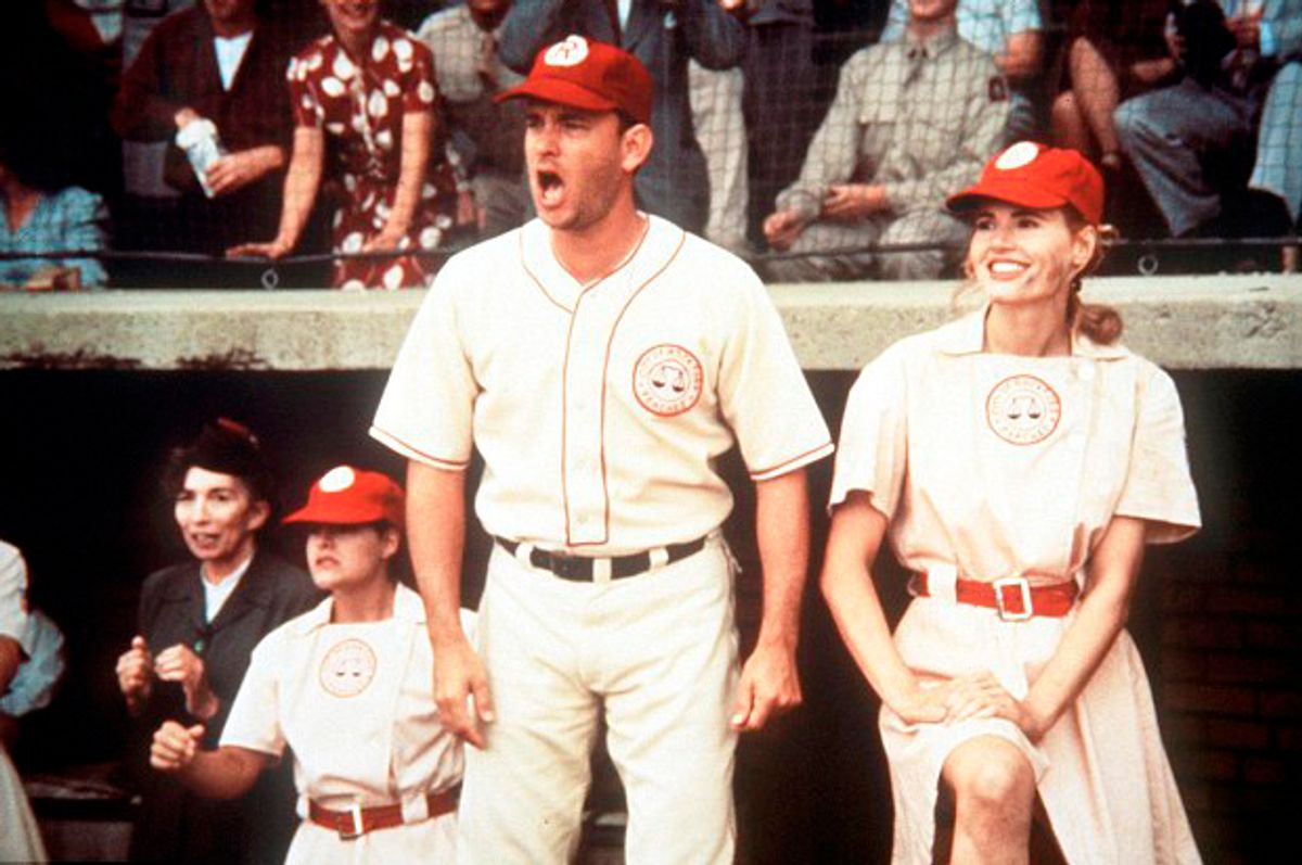 Geena Davis and Tom Hanks in "A League of Their Own" (Columbia Pictures)