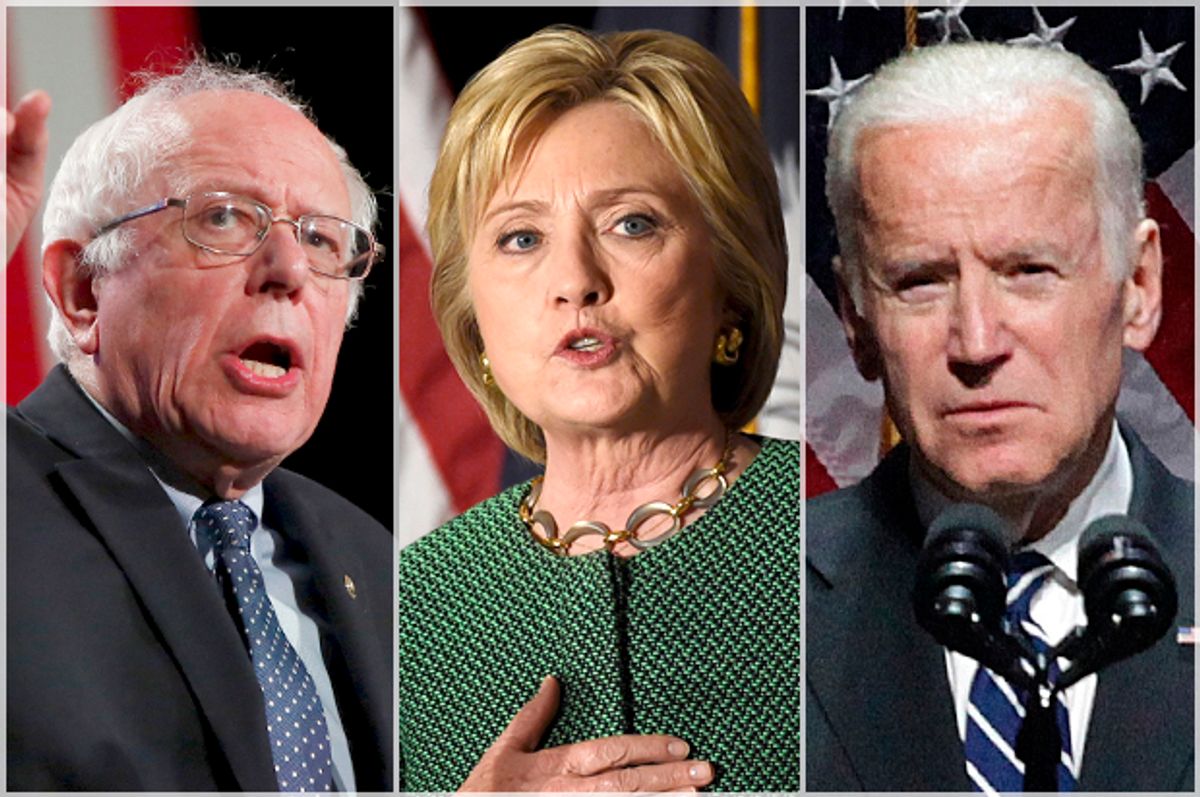 Bernie Sanders; Hillary Clinton; Joe Biden   (AP/Getty)
