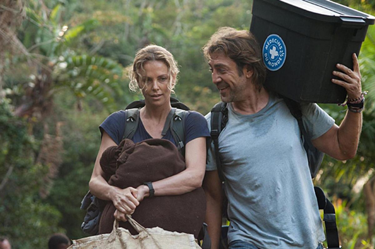 Charlize Theron and Javier Bardem in "The Last Face" (Saban Films)