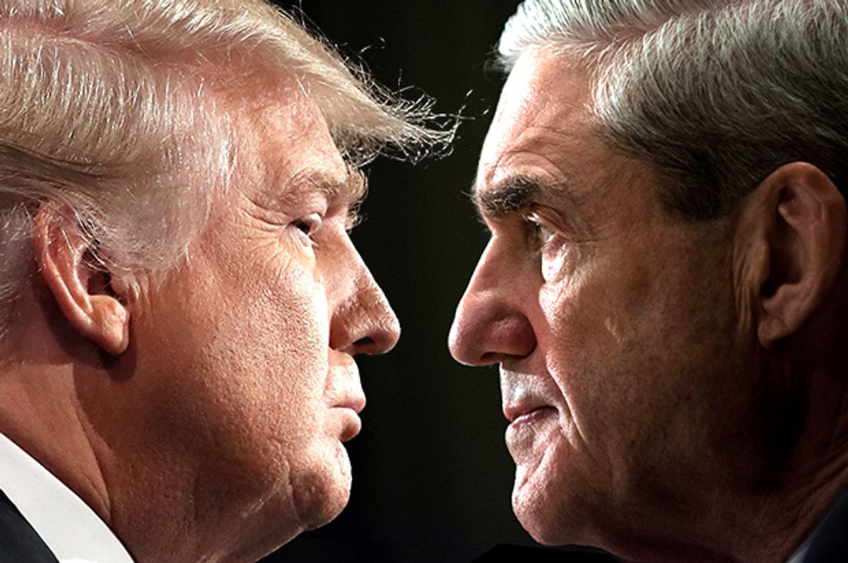 Donald Trump; Robert Mueller   (Getty/Joe Raedle/Brendan Smialowski/Photo montage by Salon)