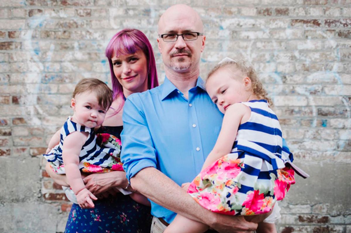 Dan Canon, with his wife Valerie and daughters Calliope and Athena   (Scotty Perry)